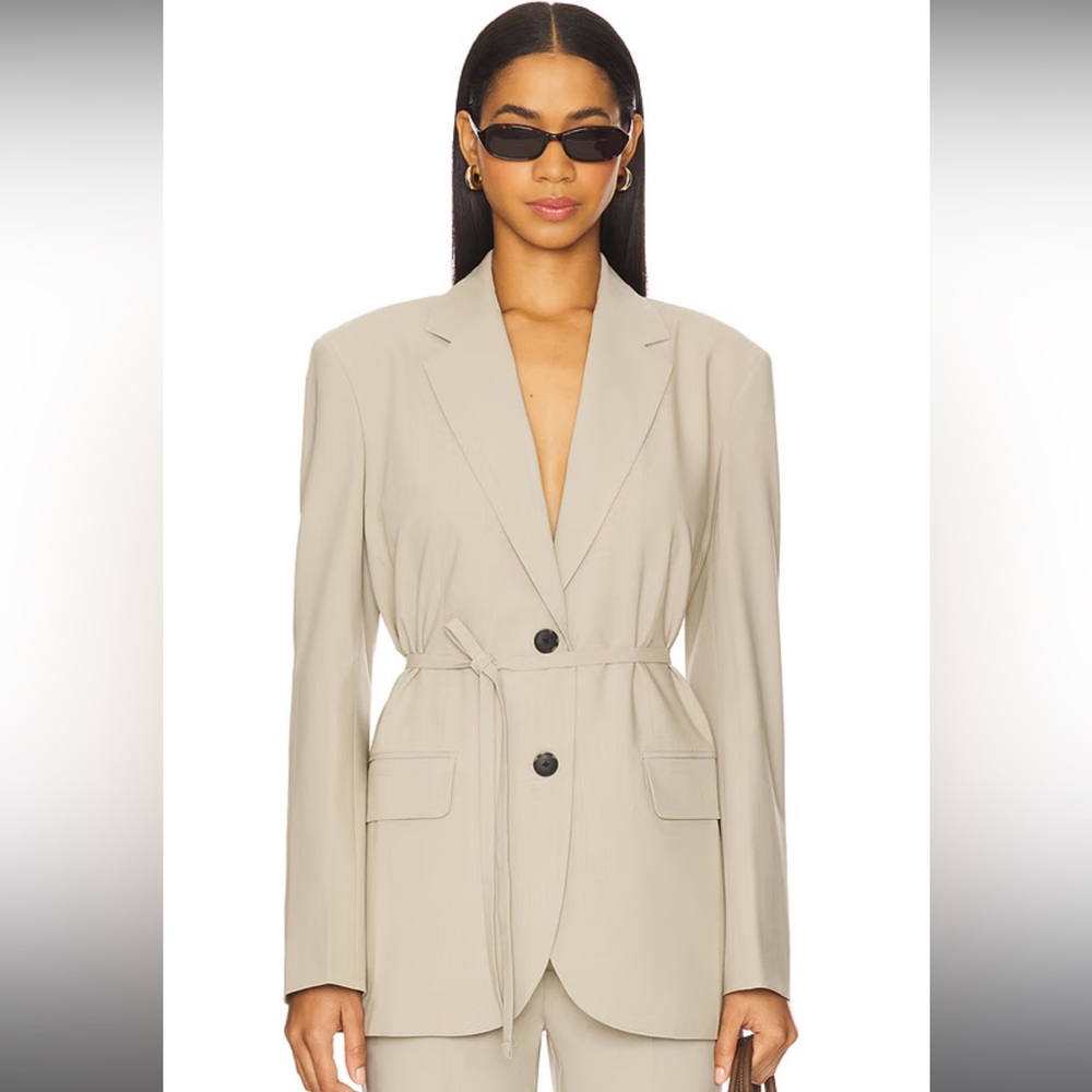 Price firm! NWT EAVES Mid length Belted Blazer Size XS
